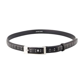 Anine Bing Dames, Accessoires, Zwart, Maat: Xs/S Leer