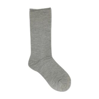 Brunello Cucinelli Cashmere Knit Socks - unisex - Ondergoed - Grijs - Maat: L Kasjmier