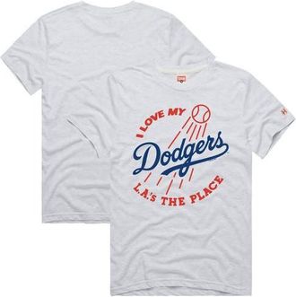 Homage Mens Homage Ash Los Angeles Dodgers Hyper Local Tri-Blend T-Shirt at Nordstrom, Size Medium