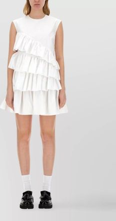 Msgm ruffled cotton mini dress