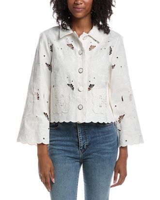 Elie Tahari The Marianna Embroidered Jacket