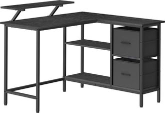 Vasagle Escritorio de 105 x 115 x 89,5 cm de color negro &eacute;bano