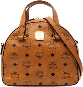 MCM Pre-owned Handbags, female, Brown, Size: ONE SIZE Pre-owned Leather Handbag