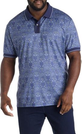 Psycho Bunny Big & Tall Reynolds Sport Polo Shirt in Blue at Nordstrom, Size Xx-Large