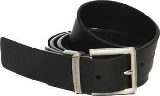 A|X Armani Exchange Tongue Belt - Heren - Riemen - Zwart - ONE Size - Leer - Accessoires