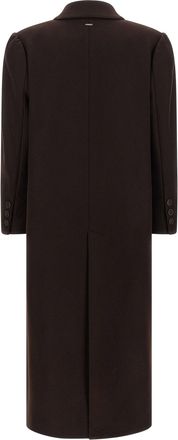 Twin-Set Double-Breasted Wool Blend Coat - Brown