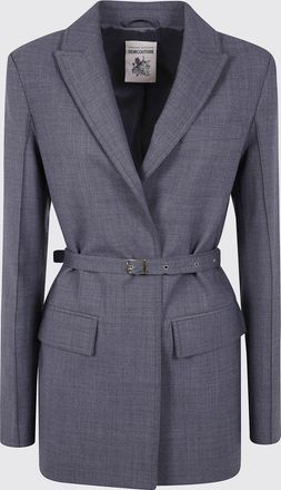 Semicouture Blazer Semicouture in misto lana con cintura