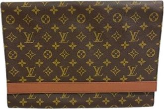Louis Vuitton Pre-owned Clutches, male, Brown, Size: ONE SIZE Pre-owned Porto Envelope Clutch Bag