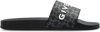 Givenchy Sandali slides con logo goffrato - Nero