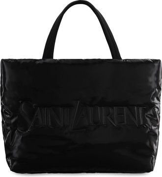 Saint Laurent Mens Tote Bag Padded Nylon Black Polyamide