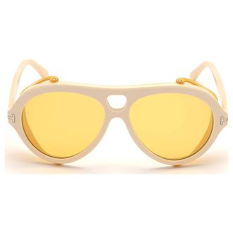 Tom Ford Neughman Amber Pilot Mens Sunglasses FT0882 25E 60