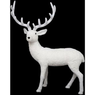 F&eacute;&eacute;ric Lights & Christmas Reno Gigante Decoraci&oacute;n Poliespuma H116cm Blanco - Feeric Lights & Christmas