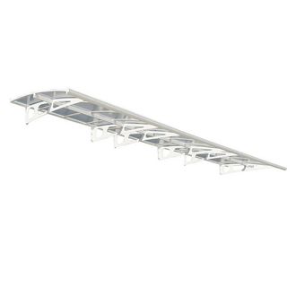 Palram Patio Cover Bordeaux Door Awning Canopy 6690 Clear - L670.5 cm - White
