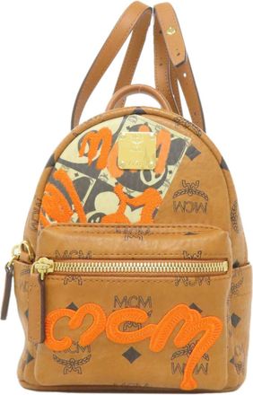 MCM Mcm Brown Pvc Backpack (Pre-Owned)