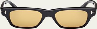 Tom Ford Mens Caine-02 Acetate Square Sunglasses
