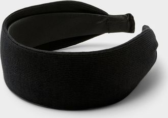 Simons Womens Solid ribbed jersey wide headband