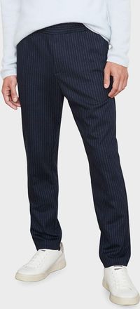 Vince Mens Striped Elastic-Waist Trousers