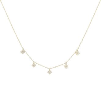 The Lovery Diamond Clover Dangle Necklace