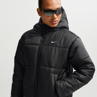 Nike Womens Nike Sportswear Classic Puffer Therma-FIT Loose Hooded Jacket in Black | FZ5899-010