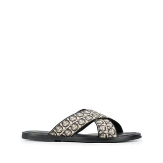 Ferragamo Gancini Printed Pool Slides