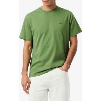 Lacoste Cotton Crewneck T-Shirt in Lambs Lettuce at Nordstrom, Size 4
