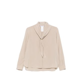 Max Mara Dry Bow-detail Silk Blouse