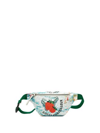 Gucci 2016-2025 Nylon Merveilleux Strawberry Print belt bag - Green