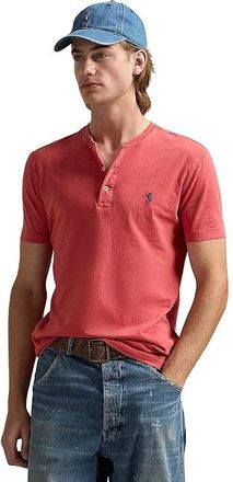Polo Ralph Lauren Slub Jersey Henley Shirt Mens Clothing Spring Red : 2XL, Cotton/Jersey