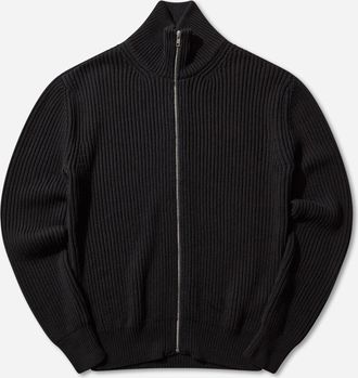 Maison Margiela Men s Ribbed Knit Jacket Black