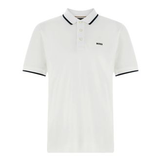 HUGO BOSS Tops, Heren, Wit, 3Xl, Katoen, Parlay 190 Piqu&eacute; Polo