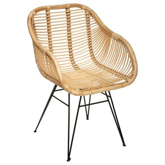 Atmosphera Atmosphera - Sill&oacute;n &laquo;koeta&raquo; - Metal Y Mimbre Cr&eacute;ateur DInt&eacute;rieur