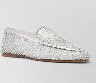 Forte_Forte mesh loafers flat sole stud embellishments