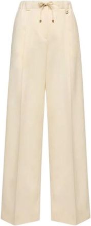 Moncler Broeken, Dames, Beige, 2Xs, Wol, Wool Gabardine Tailored Broeken