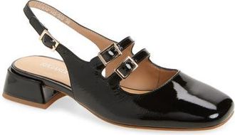 Regarde le ciel Lola 07 Slingback Mary Jane Pump in Naplak Black at Nordstrom, Size 6.5-7Us