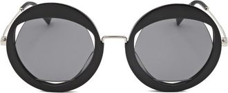 Escada Ladies Black Round Sunglasses SESA60F-1