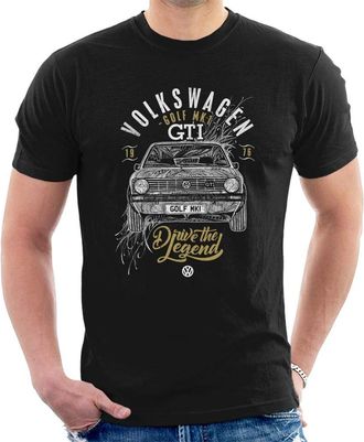 Volkswagen Golf GTI Drive The Legend Mens T-Shirt Black