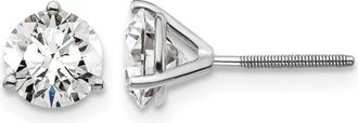 Diamond2Deal 14k White Gold 1 1/2 ctw Lab Grown Diamond Screwback Stud Earrings