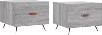 vidaXL Coffee Tables 2 pcs Grey Sonoma 50x50x40 cm Engineered Wood vidaXL