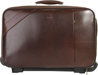 Bagan Weekender BAGAN, Damen, Gr. B/H/T: 55cm x 36cm x 25cm onesize, dunkelbraun, Leder, beschichtet, gl&auml;nzend, Taschen Weekender, echt Leder