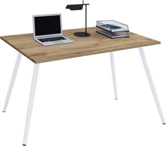 VCM Vcm - Mesa De Escritorio Mesa De Oficina Scandanivischer Retro Look Salia 160x80 Cm (roble De Miel)