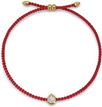 Monica Vinader Lab Grown Diamond Pear Slider Bracelet in 18Ct Gold Vermeil at Nordstrom