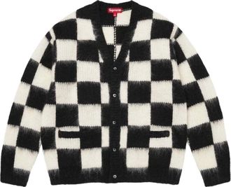 SUPREME SS26 Checkerboard Cardigan Black SUP-SS26-307-BLK