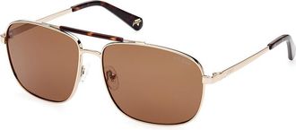 Guess GU5210 32E Mens Sunglasses Gold Size 62