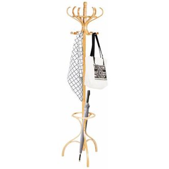 Costway Appendiabiti da Terra, Appendi Cappotti, Porta Cappotti da Ingresso, 182 x 48 x 48 cm (Legno)