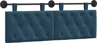 vidaXL Cabecero Colgante Azul Terciopelo Vidaxl