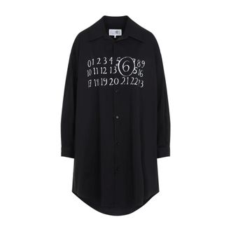 Maison Margiela Kleedjes, Dames, Zwart, S, Katoen, Zwarte Jurk