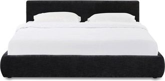 TOV Furniture Isla Charcoal Textured Velvet King Bed