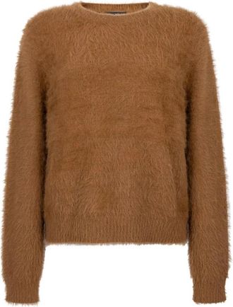 Tramontana Feather Yarn Jumper - Dames - Truien - Bruin - Maat: S