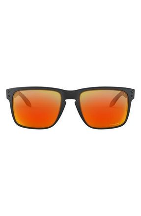 Oakley Holbrook XL 59mm Gradient Keyhole Sunglasses in Black /Orange at Nordstrom