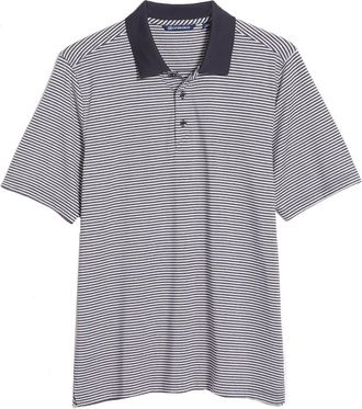 Cutter & Buck Forge DryTec Stripe Performance Polo in Liberty Navy at Nordstrom, Size Medium